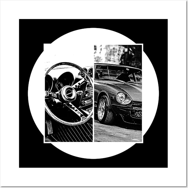 NISSAN DATSUN 280Z FAIRLADY Black 'N White 5 (Black Version) Wall Art by Cero